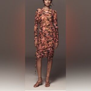 Farm Rio x Anthropologie Ruched Midi Dress size xl